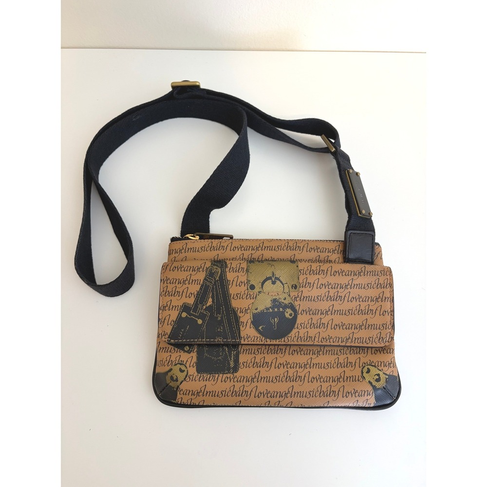 L.A.M.B. Gwen Stefani Love Angel Music Baby Graphic Script Crossbody Bag